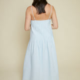 Soleil Pleated Seersucker Sundress