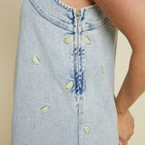 Posie Lemon Embroidered Denim Dress