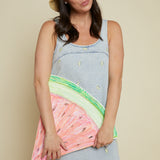 Posie Lemon Embroidered Denim Dress