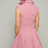 Beverly Plaid Pleated Mini Dress