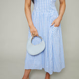 Maybell Gingham Scalloped Midi Dress