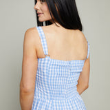 Maybell Gingham Scalloped Midi Dress