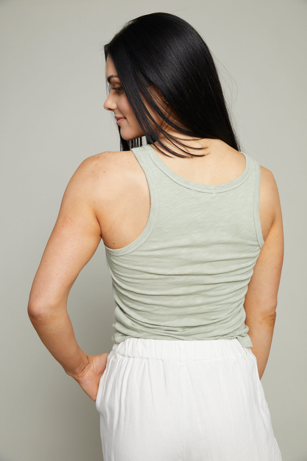 Serena Classic Slub Scoop Tank