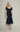 Kate Navy Mixed Media Midi Dress