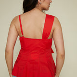 Ona Bow Front Peplum Top
