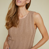 Bradyn Rib Sweater Cropped Tank - Iced Coffee