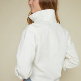 Mischa Cropped Denim Jacket - Off White