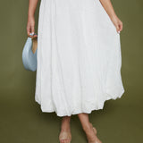 Mindee Eyelet Bubble Hem Maxi Skirt