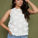 Stormi 3D Floral Applique Tank