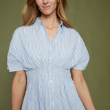 Jetta Pleated Mini Shirt Dress