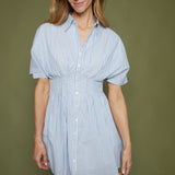 Jetta Pleated Mini Shirt Dress