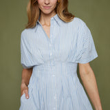 Jetta Pleated Mini Shirt Dress