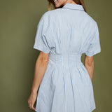 Jetta Pleated Mini Shirt Dress
