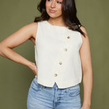 Tess Button Front Tank