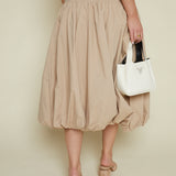 Kia Drop Waist Bubble Hem Midi Skirt