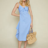 Marissa Asymmetrical Stripe Midi Dress