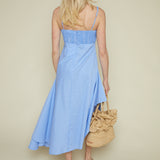 Marissa Asymmetrical Stripe Midi Dress