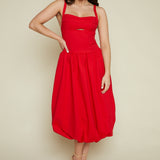 Charlotte Bubble Hem Midi Dress
