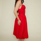 Charlotte Bubble Hem Midi Dress