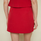 Joanna Bow Embellished Mini Skirt - Red