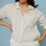 Shay Cotton Gauze Striped Shirt