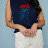 Lillian Floral Bouquet Sweater Vest
