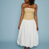 Whitney Two Tone Bubble Hem Midi Dress