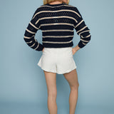 Alexandra Stripe Cropped Sweater