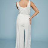 Sadie Tie-Waist Linen Jumpsuit