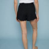 Colby High Rise Linen Shorts - Black