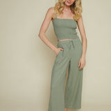 Nadia Linen Ankle Cropped Pants
