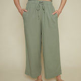 Nadia Linen Ankle Cropped Pants