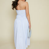 Makenna Drop Waist Stripe Midi Dress