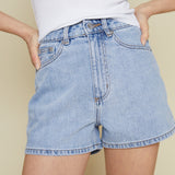 Joey Organic Denim Mom Shorts - 90s Blue