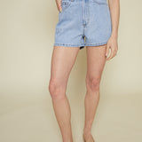 Joey Organic Denim Mom Shorts - 90s Blue
