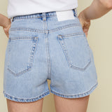 Joey Organic Denim Mom Shorts - 90s Blue
