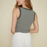 Ines Stripe Rib Tank - Dark Agave