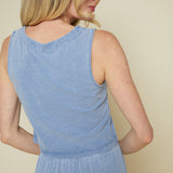 Faye V-Neck Jersey Denim Tank