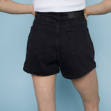 Joey Organic Denim Mom Shorts - Vintage Black