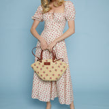 Marly Floral Puff Sleeve Midi Dress