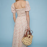 Marly Floral Puff Sleeve Midi Dress