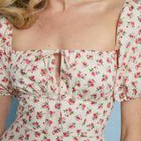 Marly Floral Puff Sleeve Midi Dress