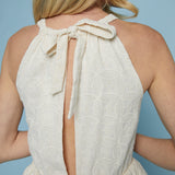 Meeka Eyelet Bubble Hem Mini Dress
