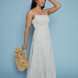 Kristen Striped Cotton Maxi Dress