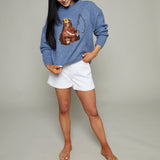 Fishing Bear Graphic Sweater