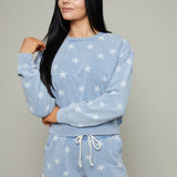 Leon Knit Stars Short - Ocean Air Indigo