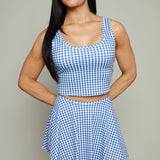 Niko Sporty Gingham Cropped Top