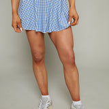 Felicia Sporty Gingham Flared Skirt