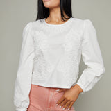 Sienna Embroidered Crop Top