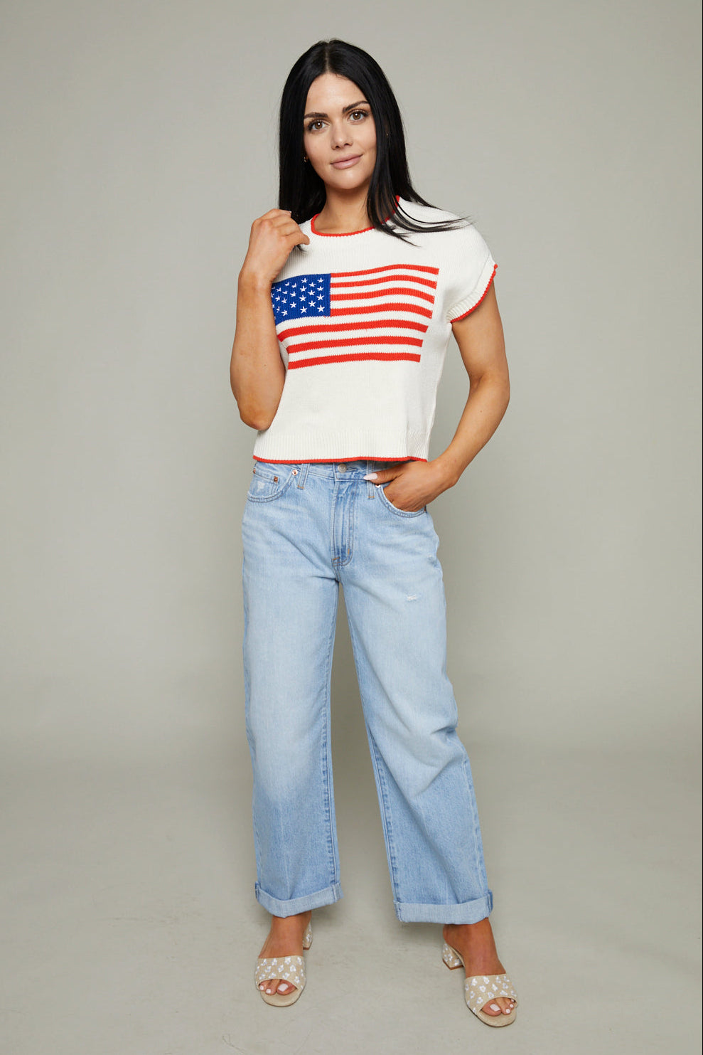 Parker American Flag Sweater Vest